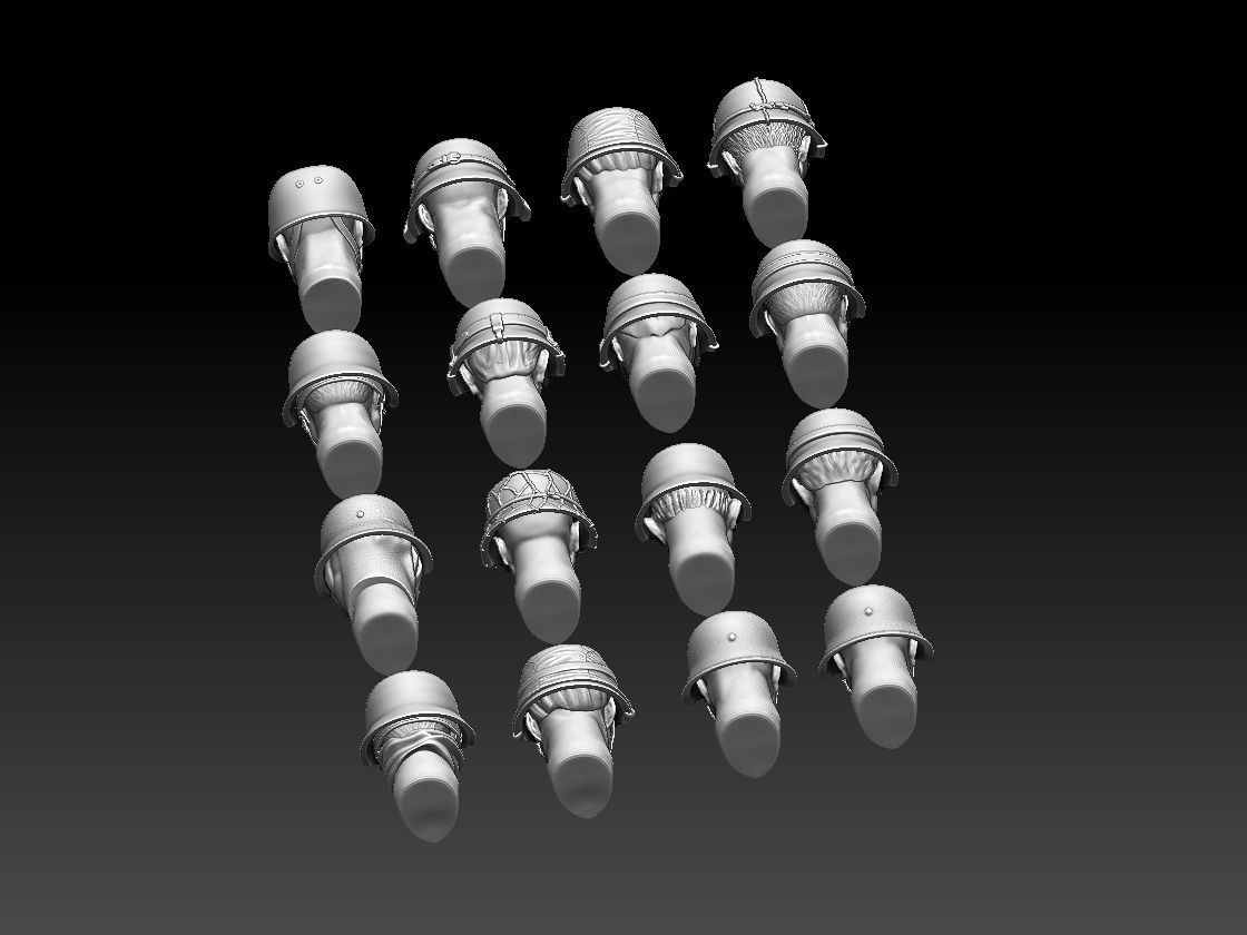 HEADS HELMETS 3D print model_7