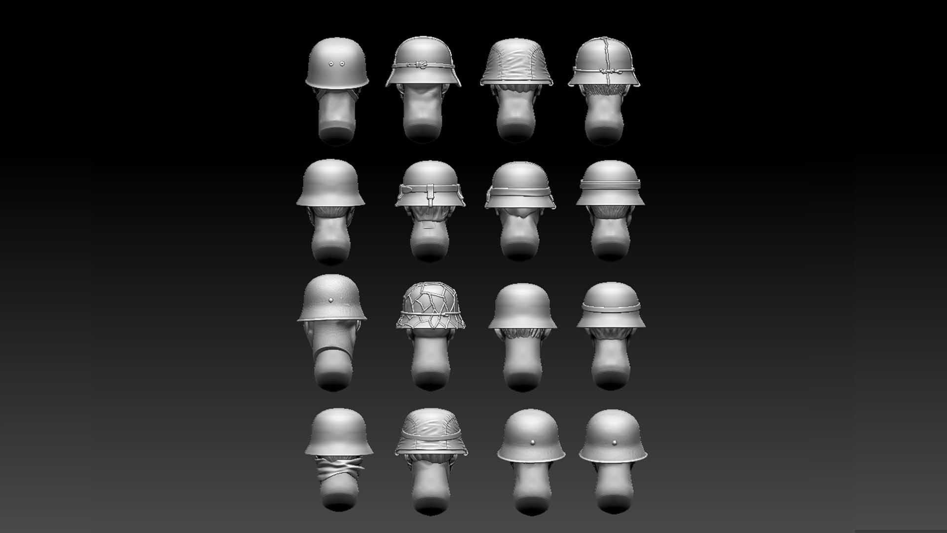 HEADS HELMETS 3D print model_69
