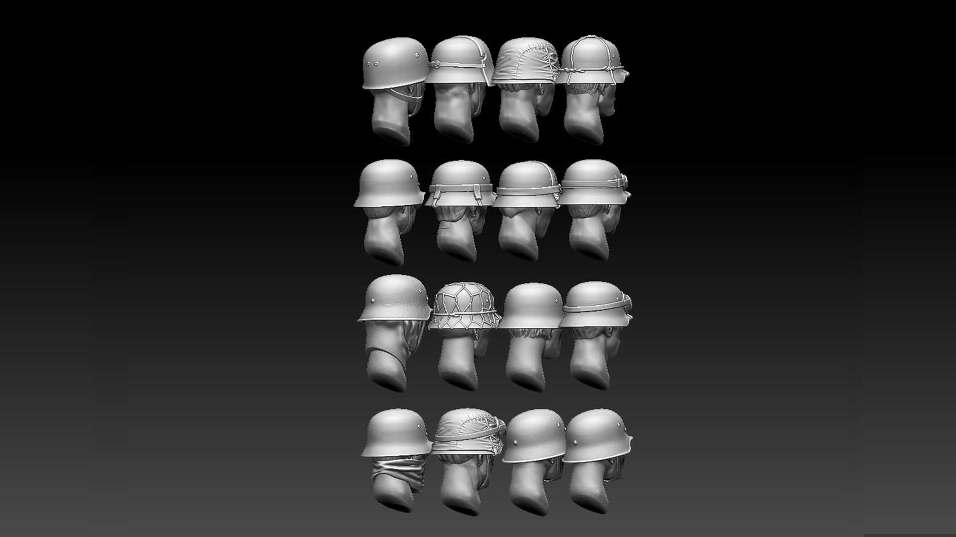 HEADS HELMETS 3D print model_70