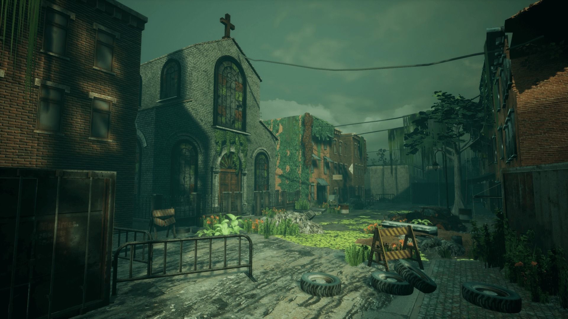Abandoned City Unreal Low-poly 3D model_2