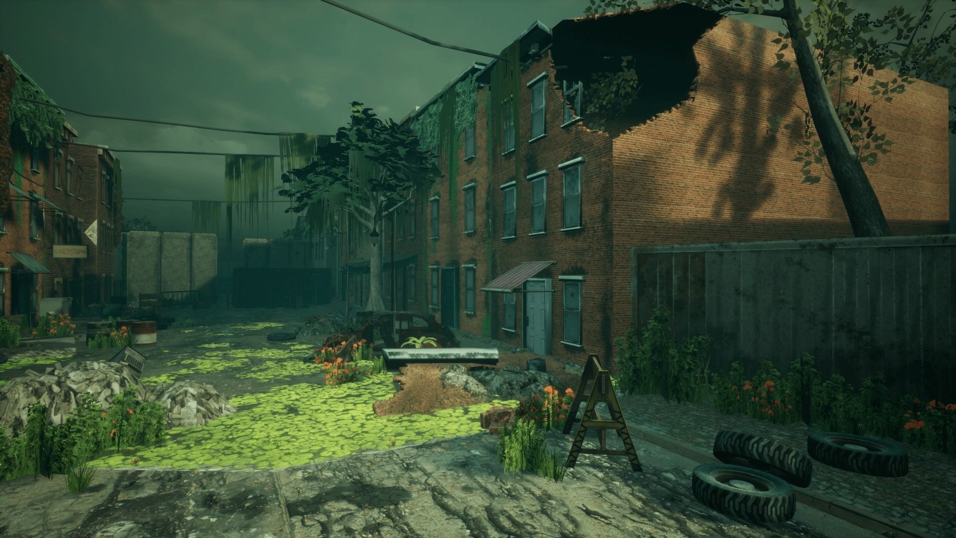 Abandoned City Unreal Low-poly 3D model_3