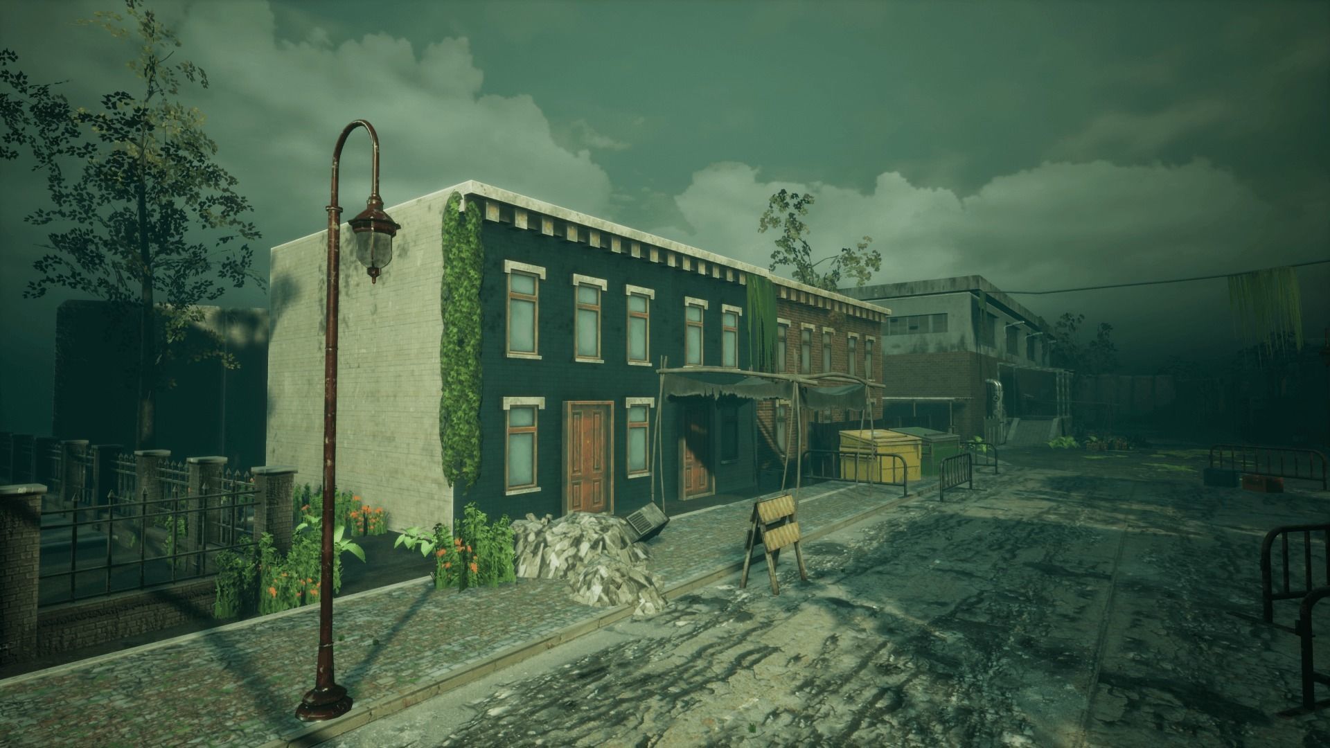 Abandoned City Unreal Low-poly 3D model_10