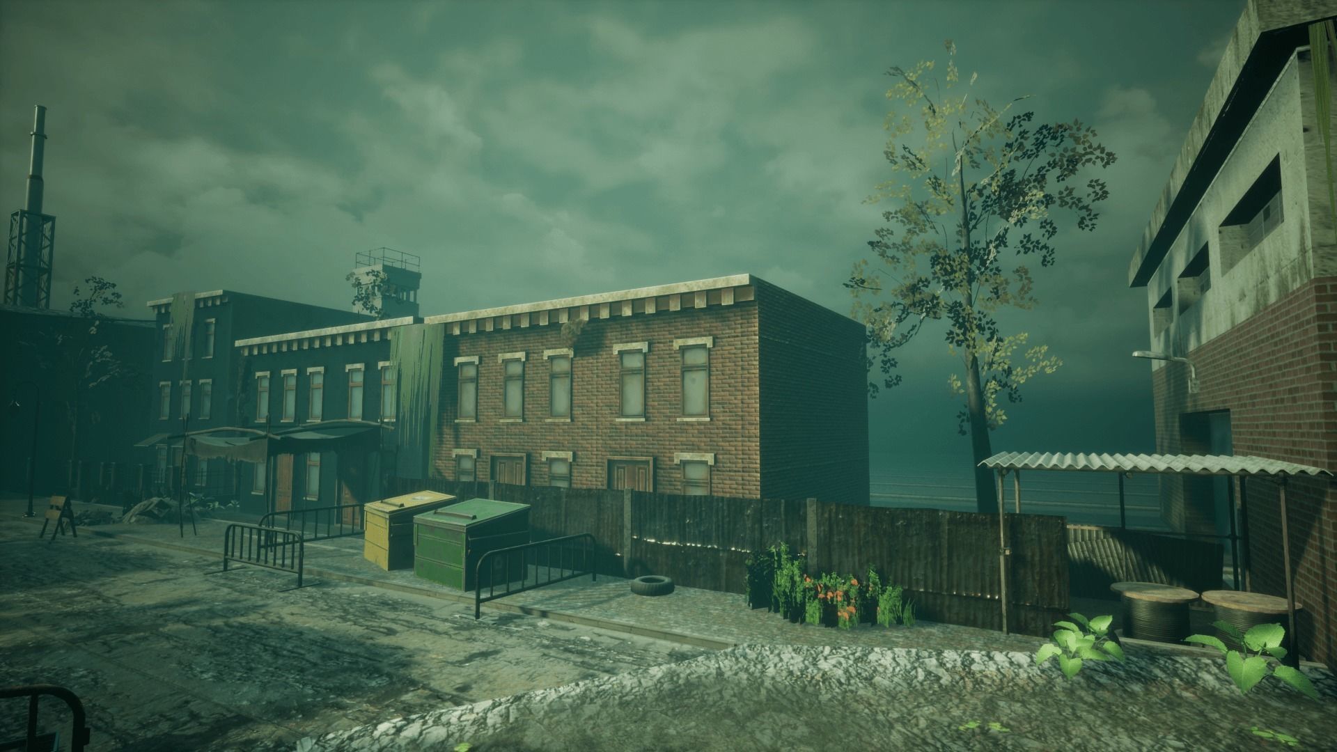 Abandoned City Unreal Low-poly 3D model_19