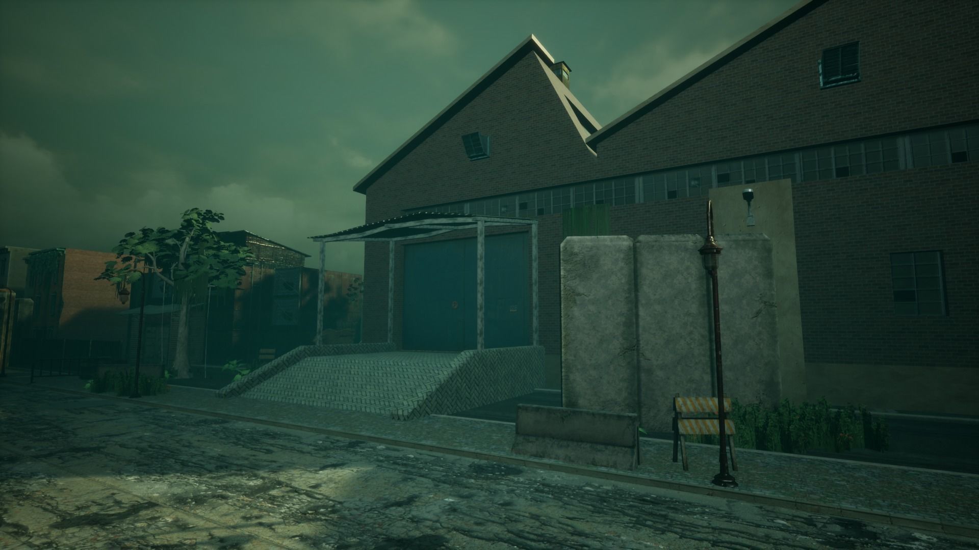 Abandoned City Unreal Low-poly 3D model_14