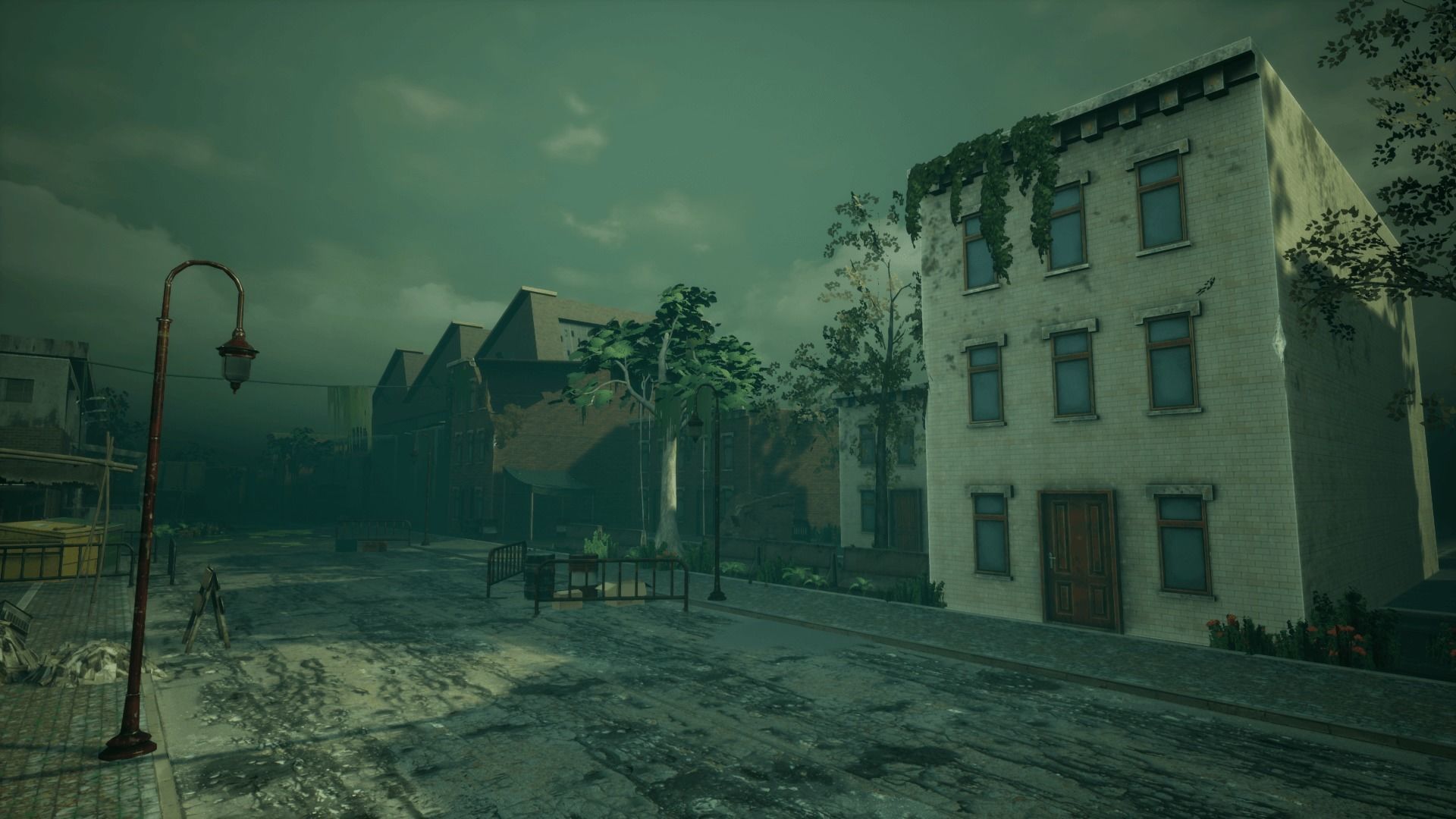 Abandoned City Unreal Low-poly 3D model_9