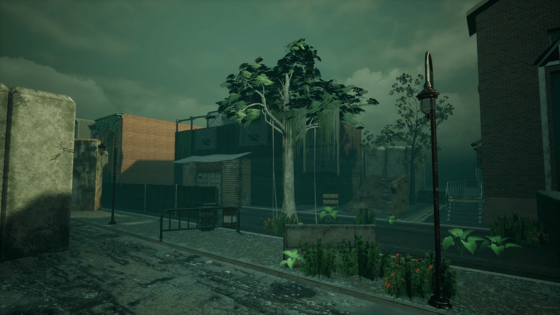 Abandoned City Unreal Low-poly 3D model_16