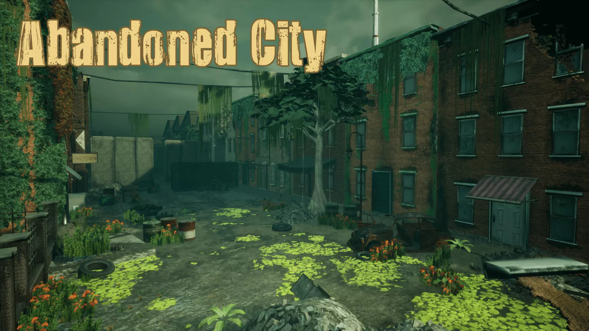 Abandoned City Unreal Low-poly 3D model_0