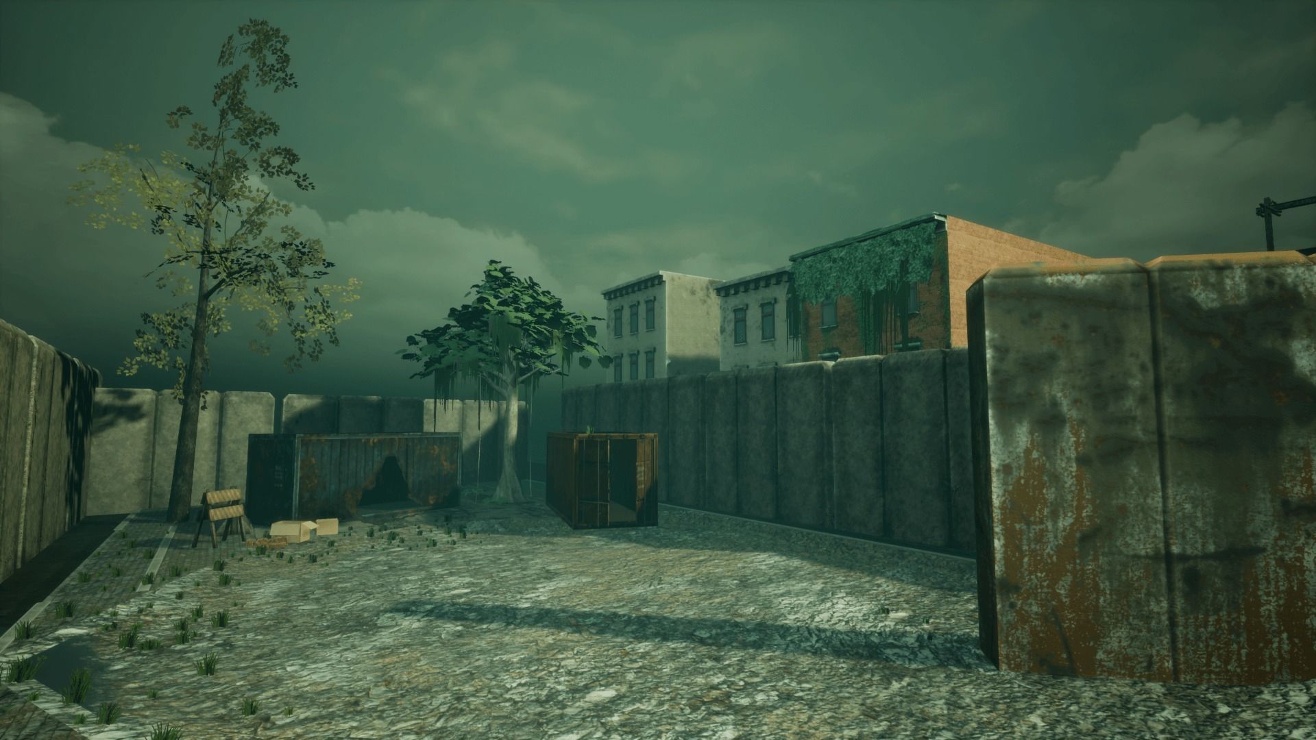Abandoned City Unreal Low-poly 3D model_17
