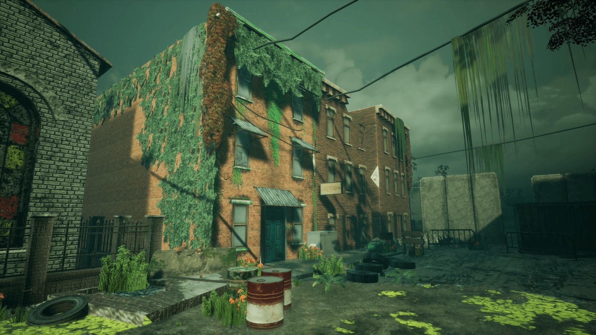 Abandoned City Unreal Low-poly 3D model_21