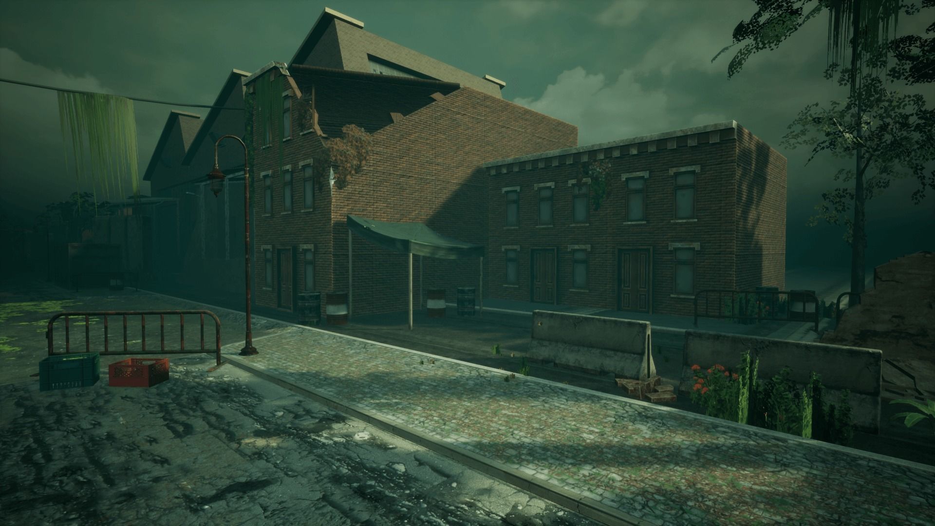 Abandoned City Unreal Low-poly 3D model_12