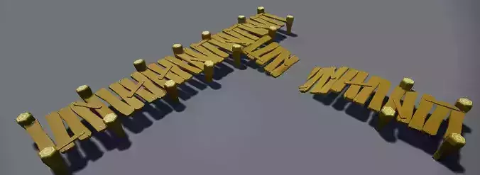 Simple Low Poly Modular Wooden Walkway Kit 