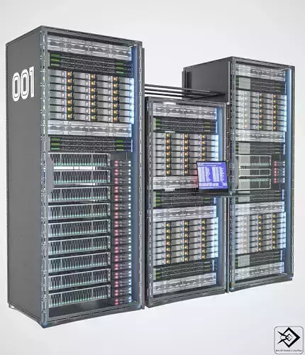 server rack 3D model