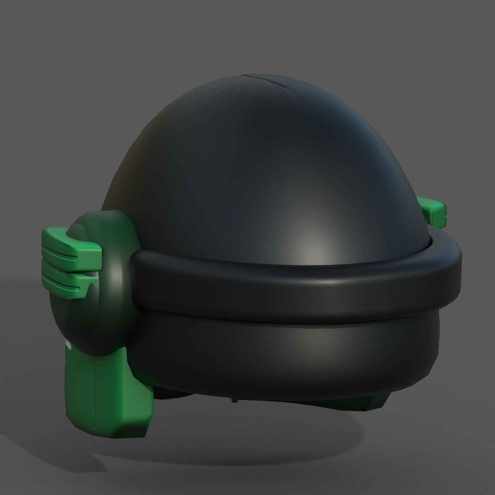 Helmet scifi military futuristic technology cyborg  Low-poly 3D model_2
