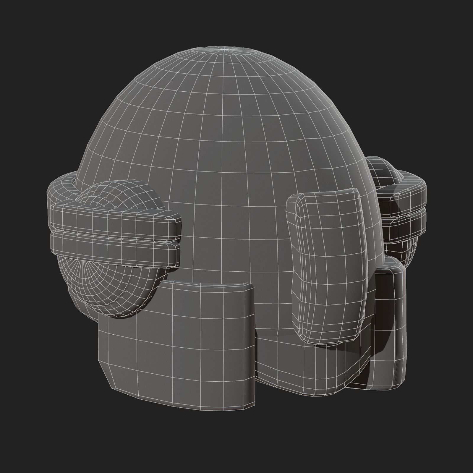 Helmet scifi military futuristic technology cyborg  Low-poly 3D model_9