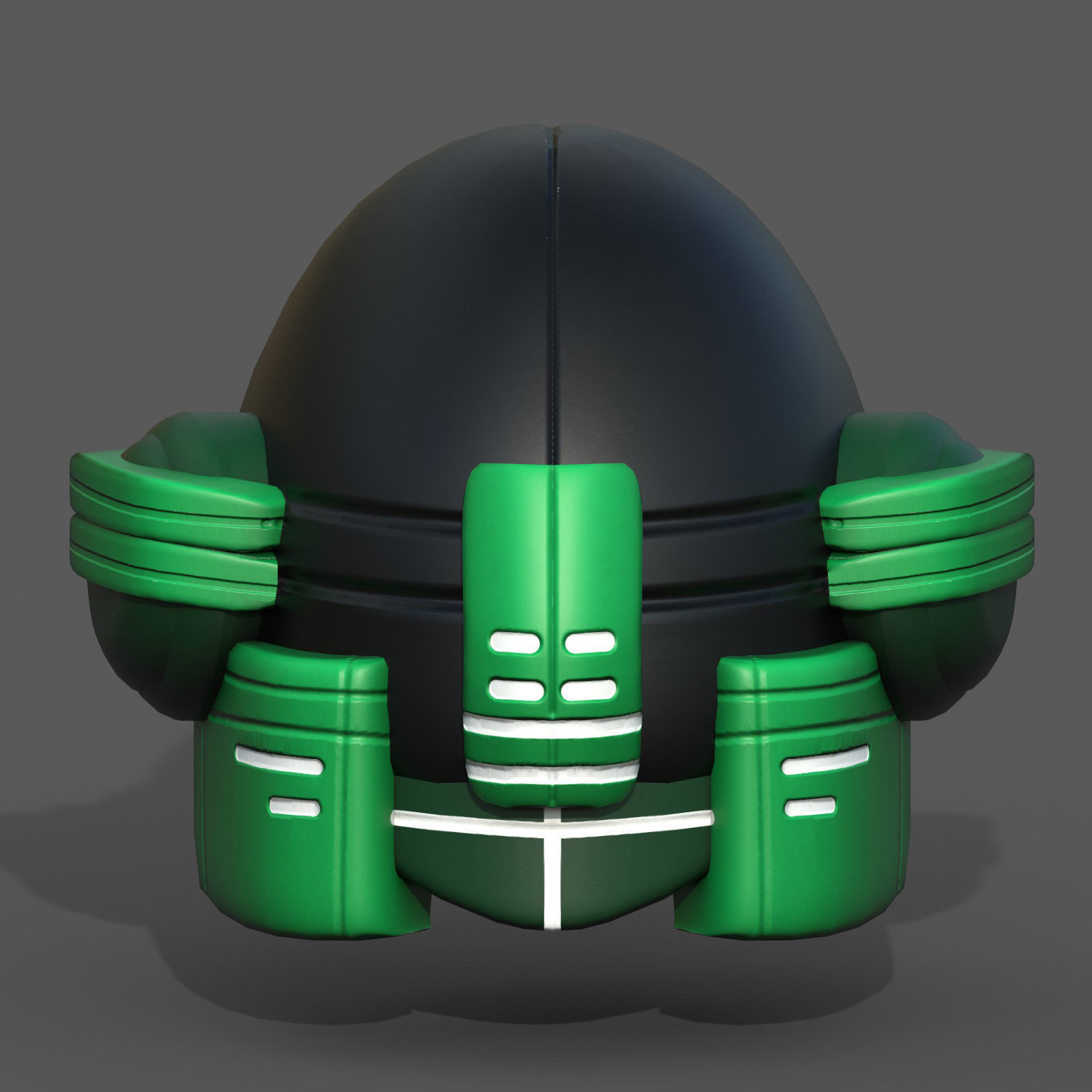 Helmet scifi military futuristic technology cyborg  Low-poly 3D model_8