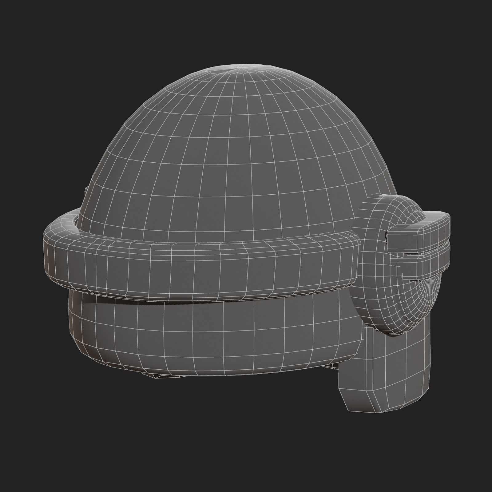 Helmet scifi military futuristic technology cyborg  Low-poly 3D model_11