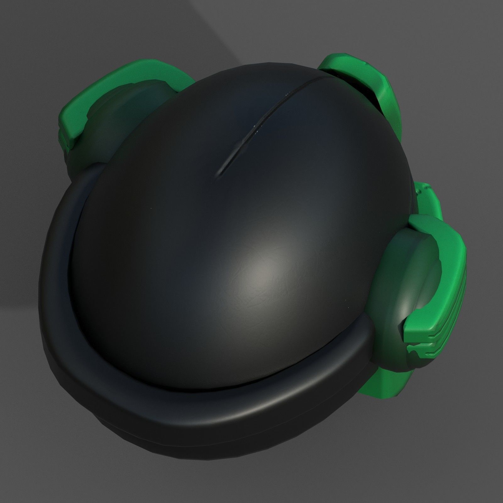 Helmet scifi military futuristic technology cyborg  Low-poly 3D model_5