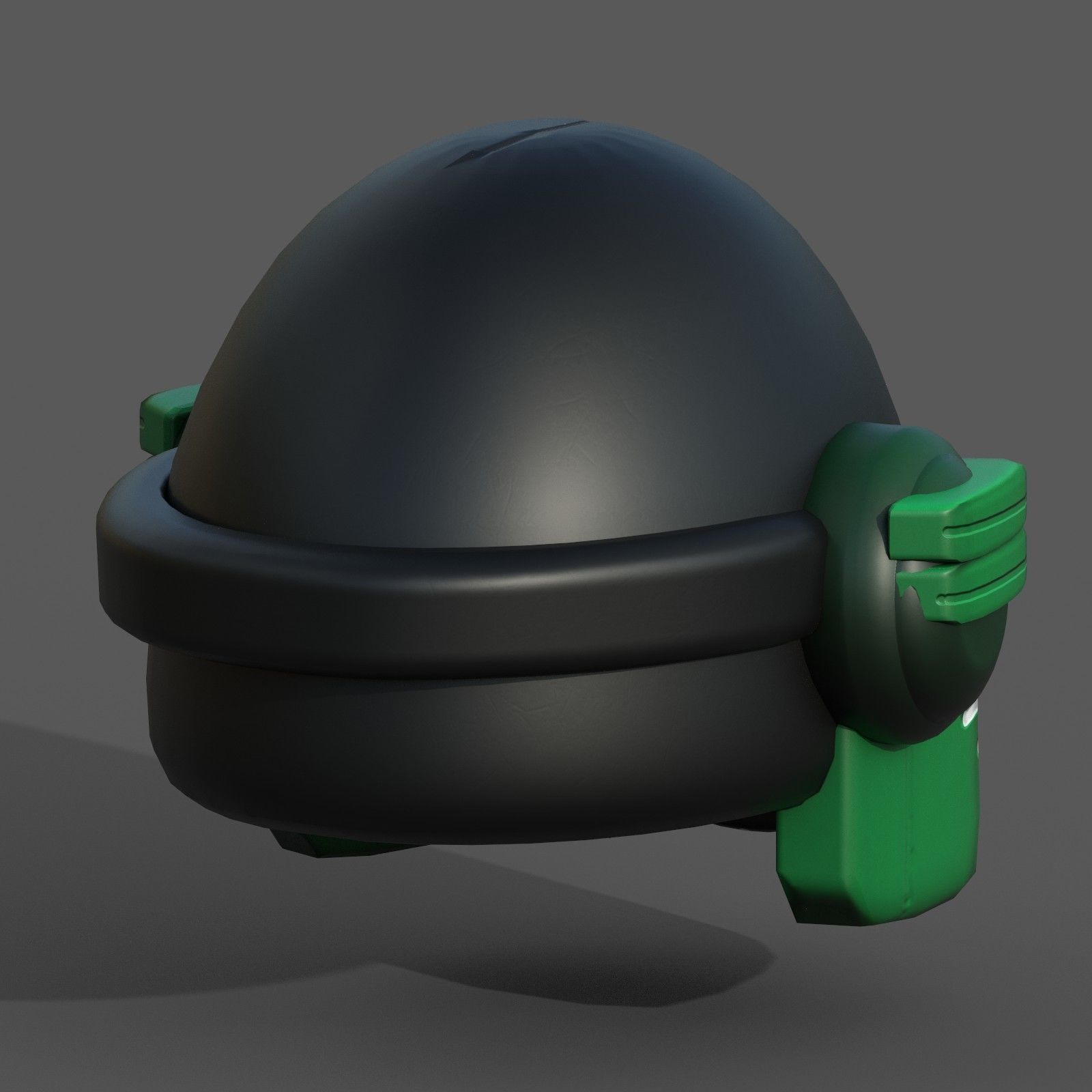Helmet scifi military futuristic technology cyborg  Low-poly 3D model_3