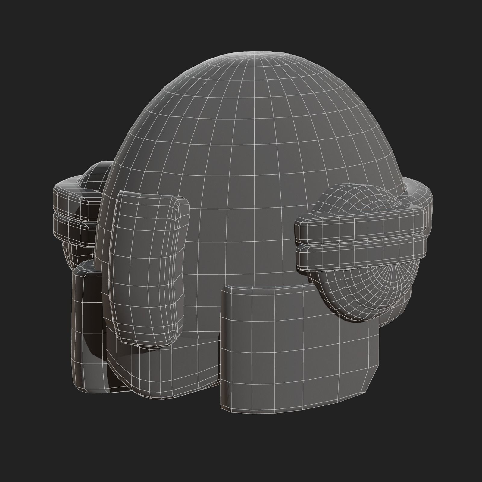 Helmet scifi military futuristic technology cyborg  Low-poly 3D model_10