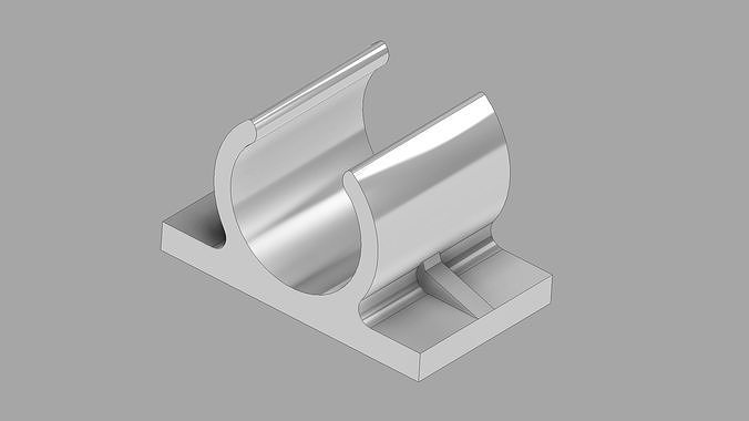 U-CLIP stainless steel bracket 3D print model