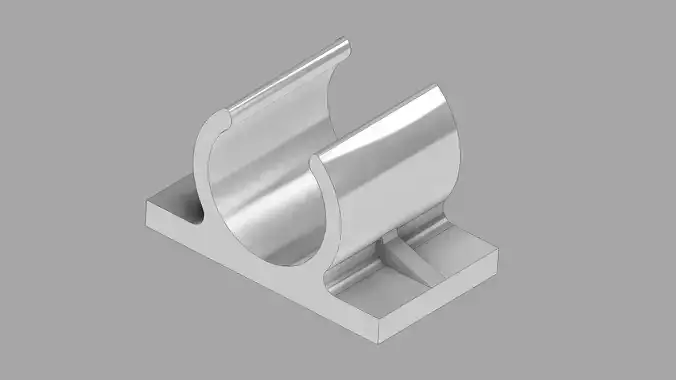 U-CLIP stainless steel bracket 3D print model