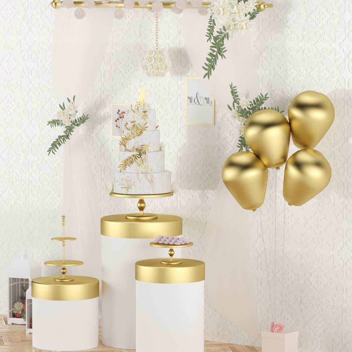 Wedding Cake 3D model 3D model_2