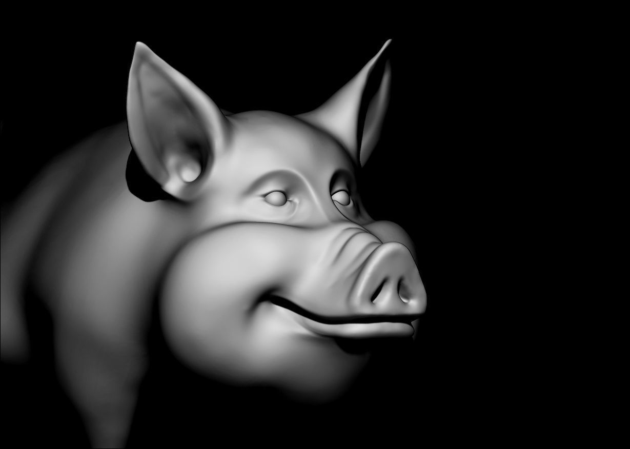 cute Pig 3d print model 3D print model_2