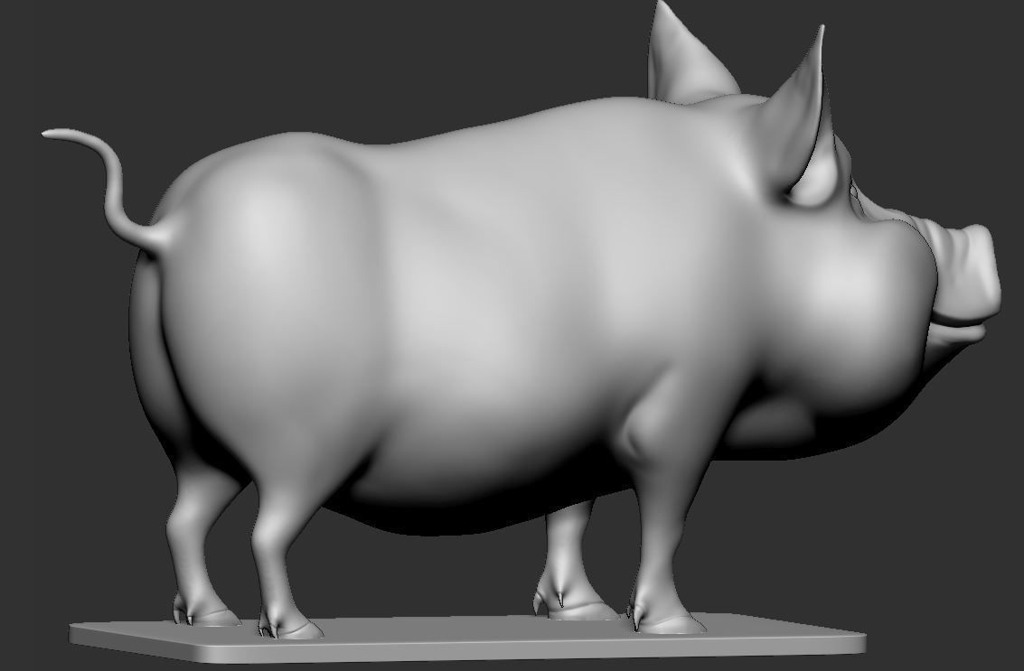 cute Pig 3d print model 3D print model_4