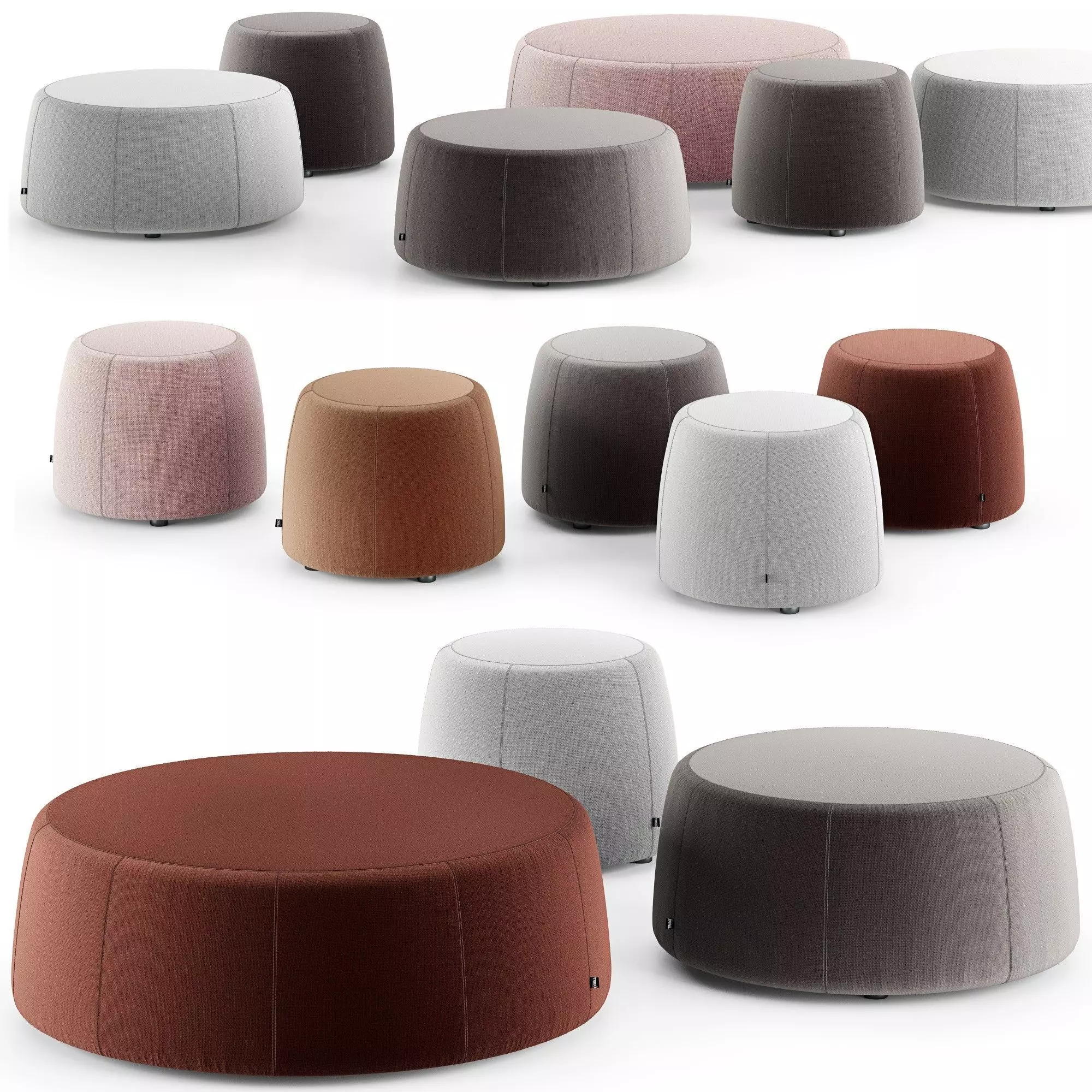 Tribu Nomad Poufs 3D model_0