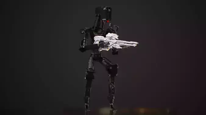Sci-fi Robot Combat Low-poly 3D model