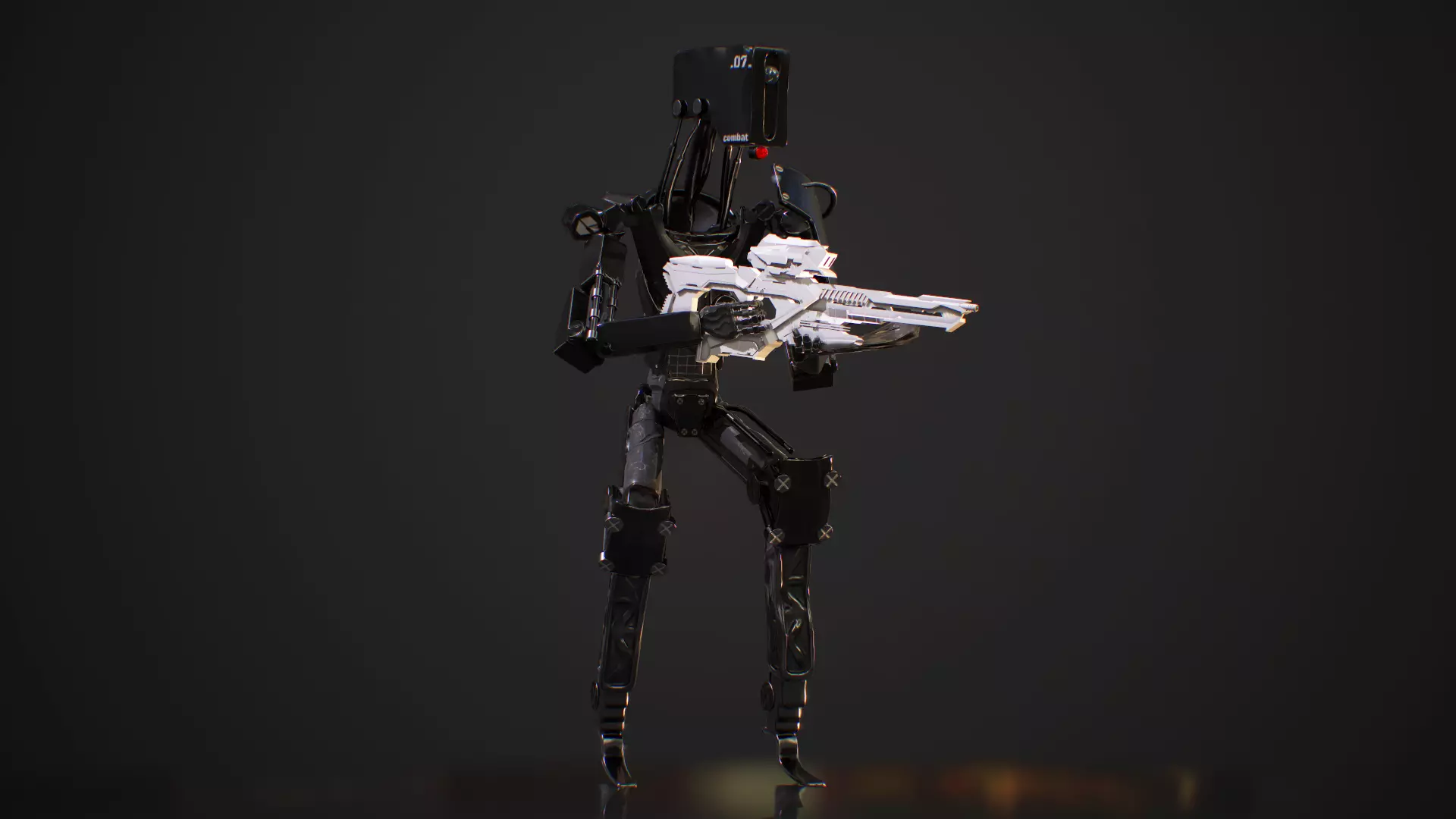 Sci-fi Robot Combat Low-poly 3D model_0
