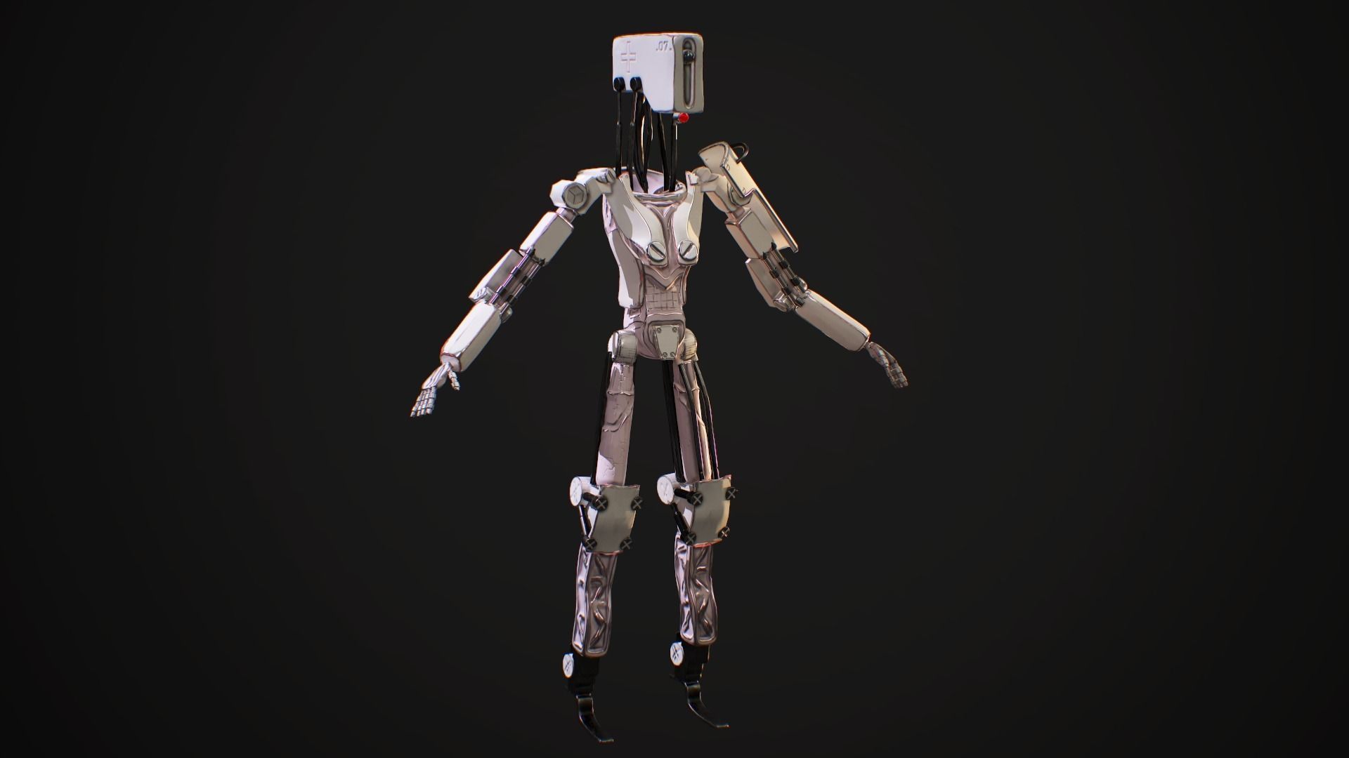 Sci-fi Robot Combat Low-poly 3D model_6