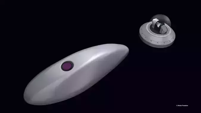 J-MUSIC futuristic device with light 3D model