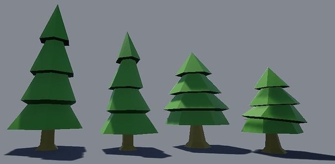 Simple Low Poly Tree Pack Low-poly 3D model