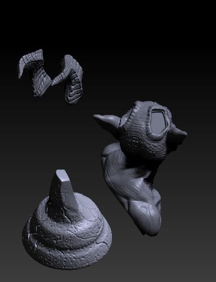 Demon bust 3D print model_1