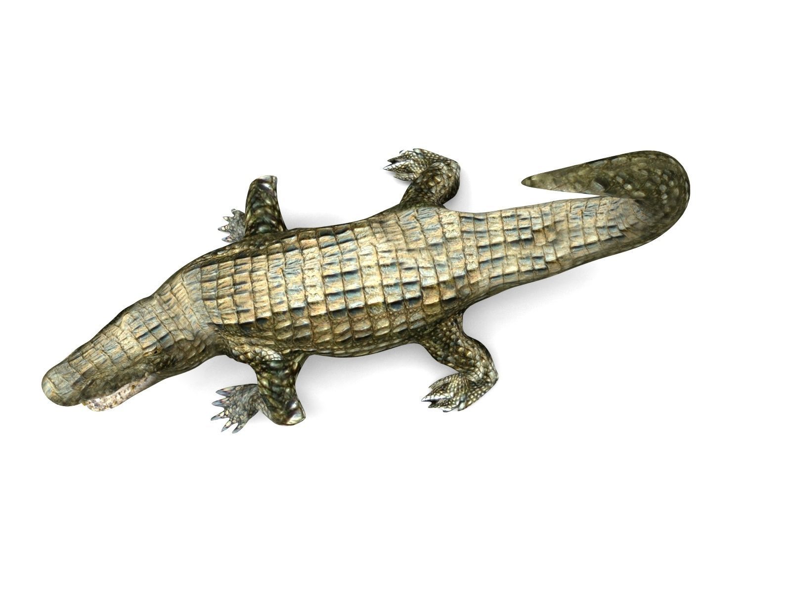 Crocodile Rigged 3D Models game ready Low-poly 3D model_12