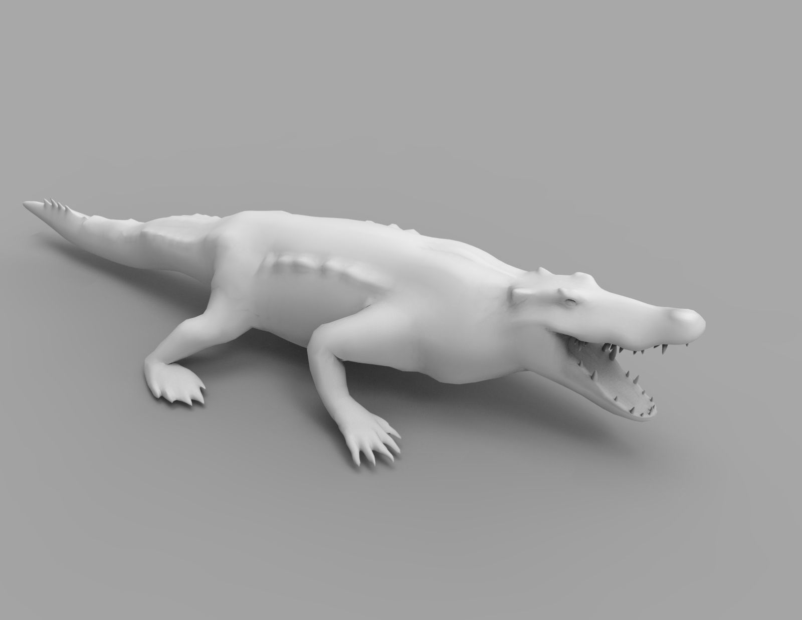 Crocodile Rigged 3D Models game ready Low-poly 3D model_29