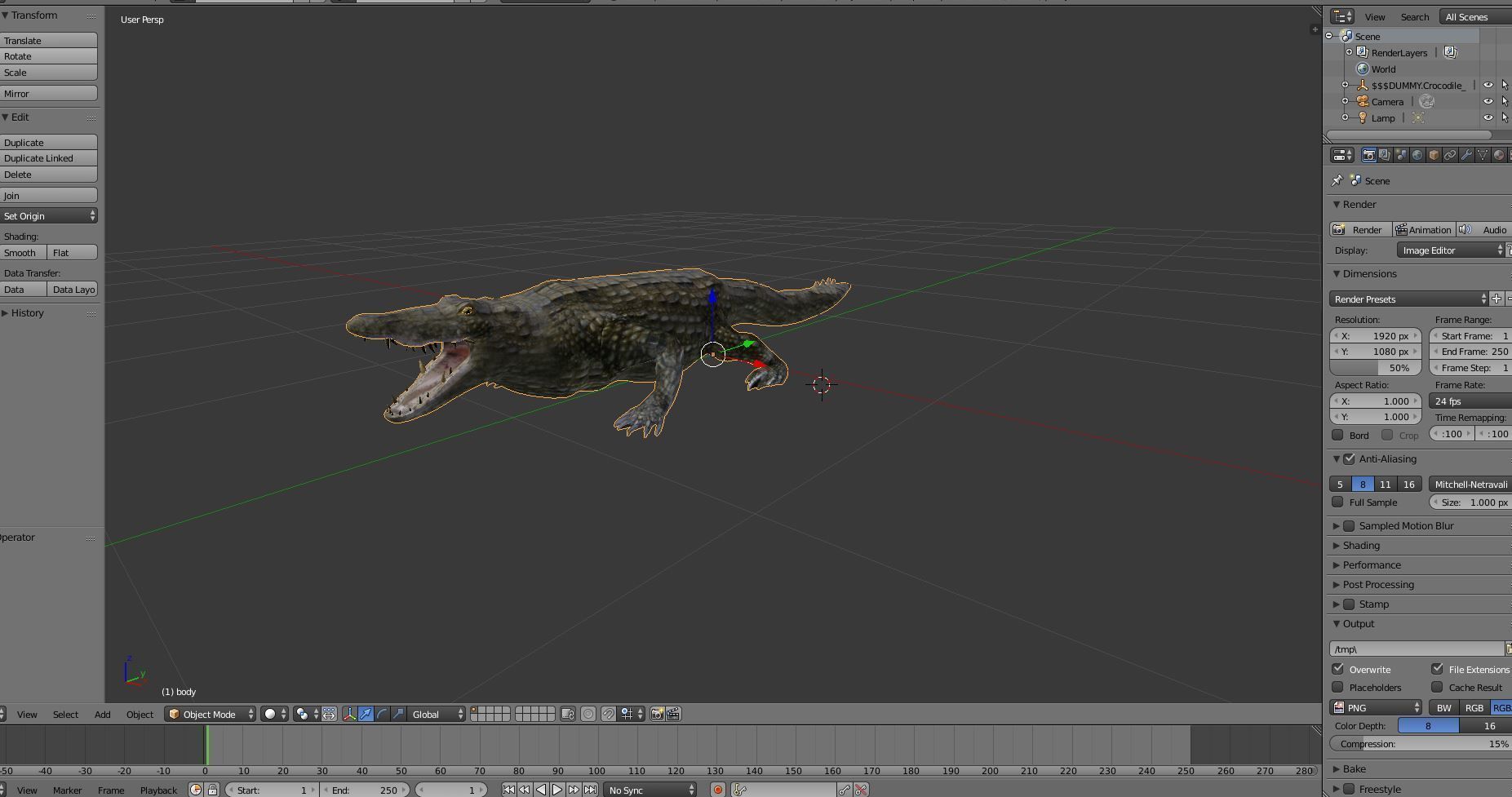 Crocodile Rigged 3D Models game ready Low-poly 3D model_24