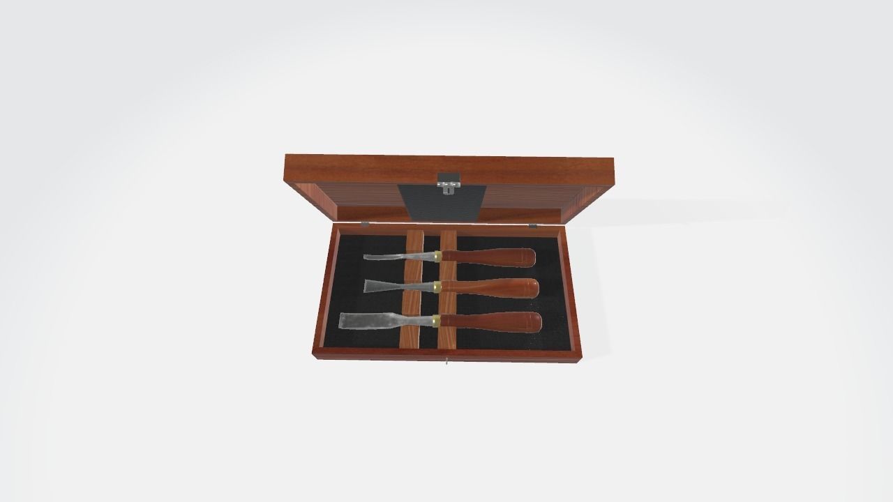 Chisels Box 3D model Low-poly 3D model_6