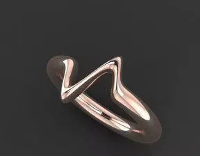 engagement wedding ring for free heart beat style Free 3D print model