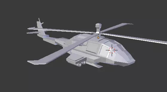 Low Poly Helicopter Low-poly 3D model_0
