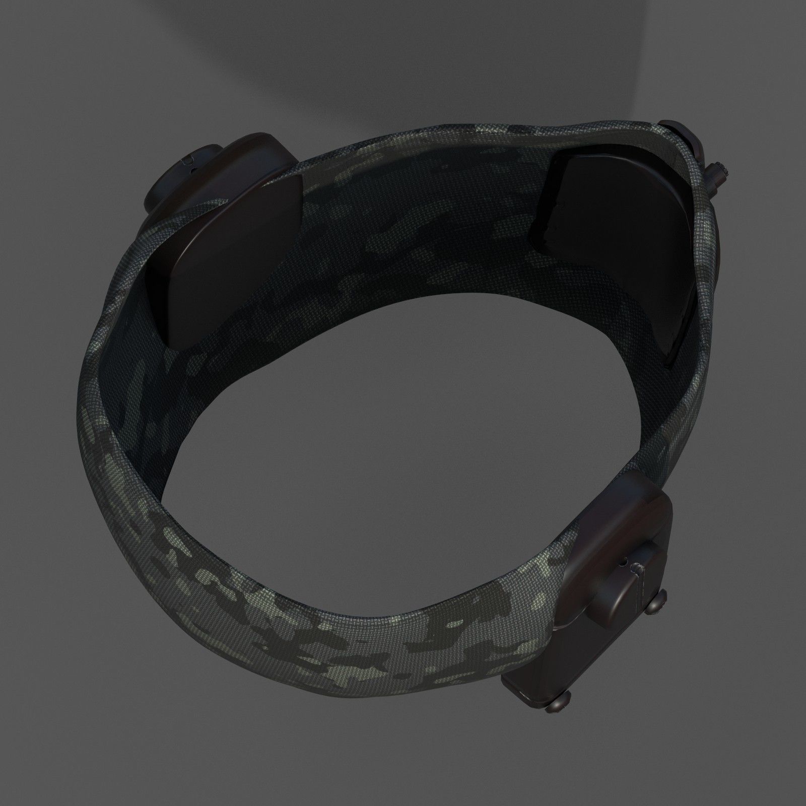 Gas mask respirator scifi futuristic  Low-poly 3D model_3