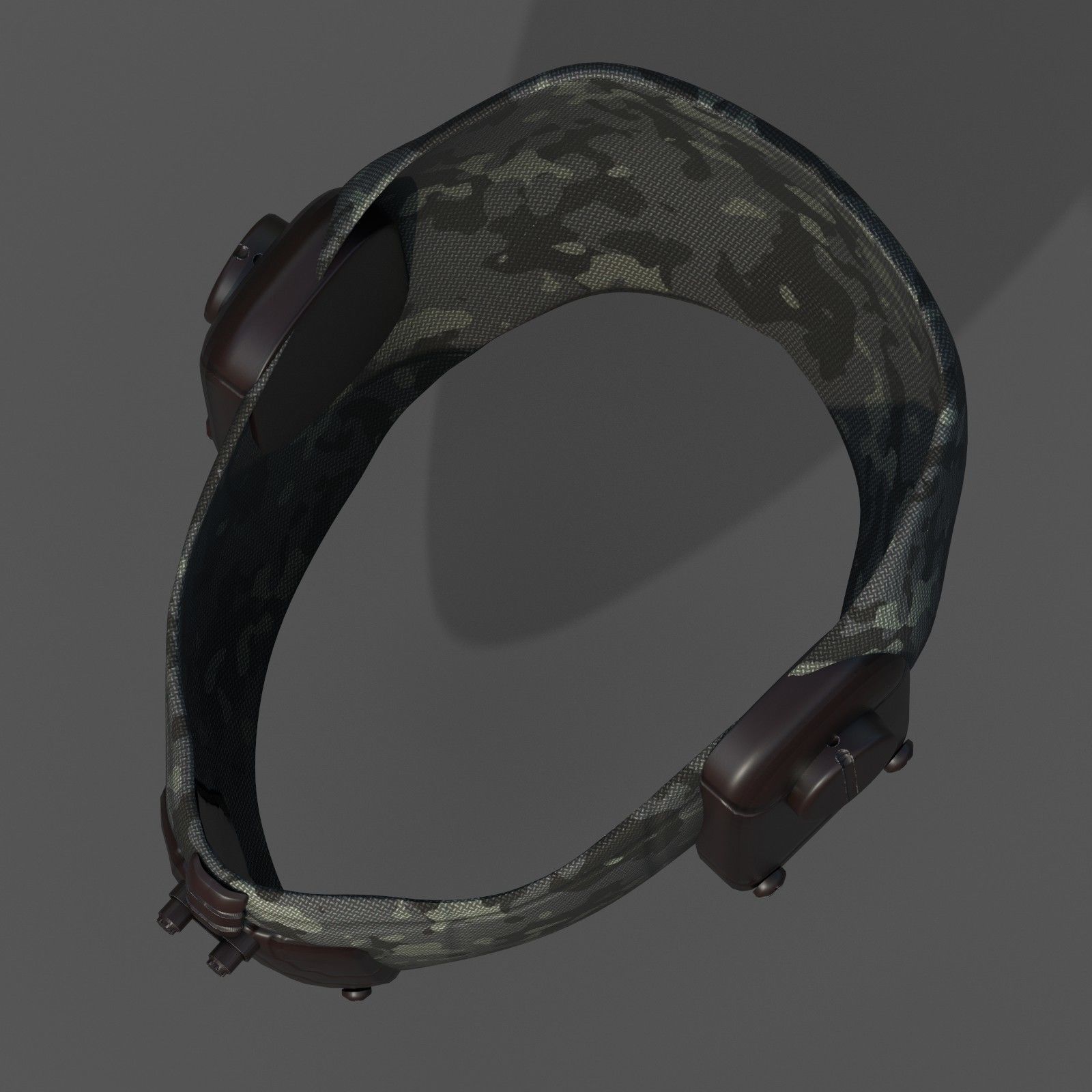 Gas mask respirator scifi futuristic  Low-poly 3D model_6