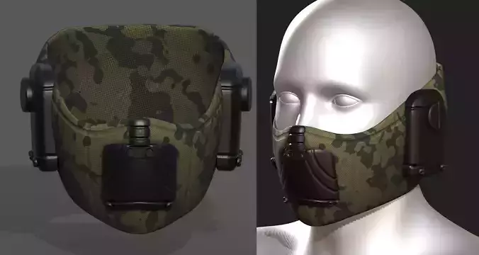 Gas mask respirator scifi futuristic 