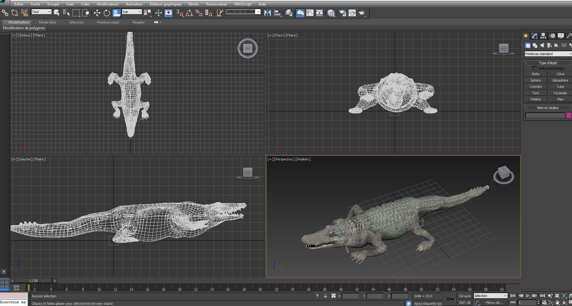 Crocodile Rigged 3D Models game ready Low-poly 3D model_15