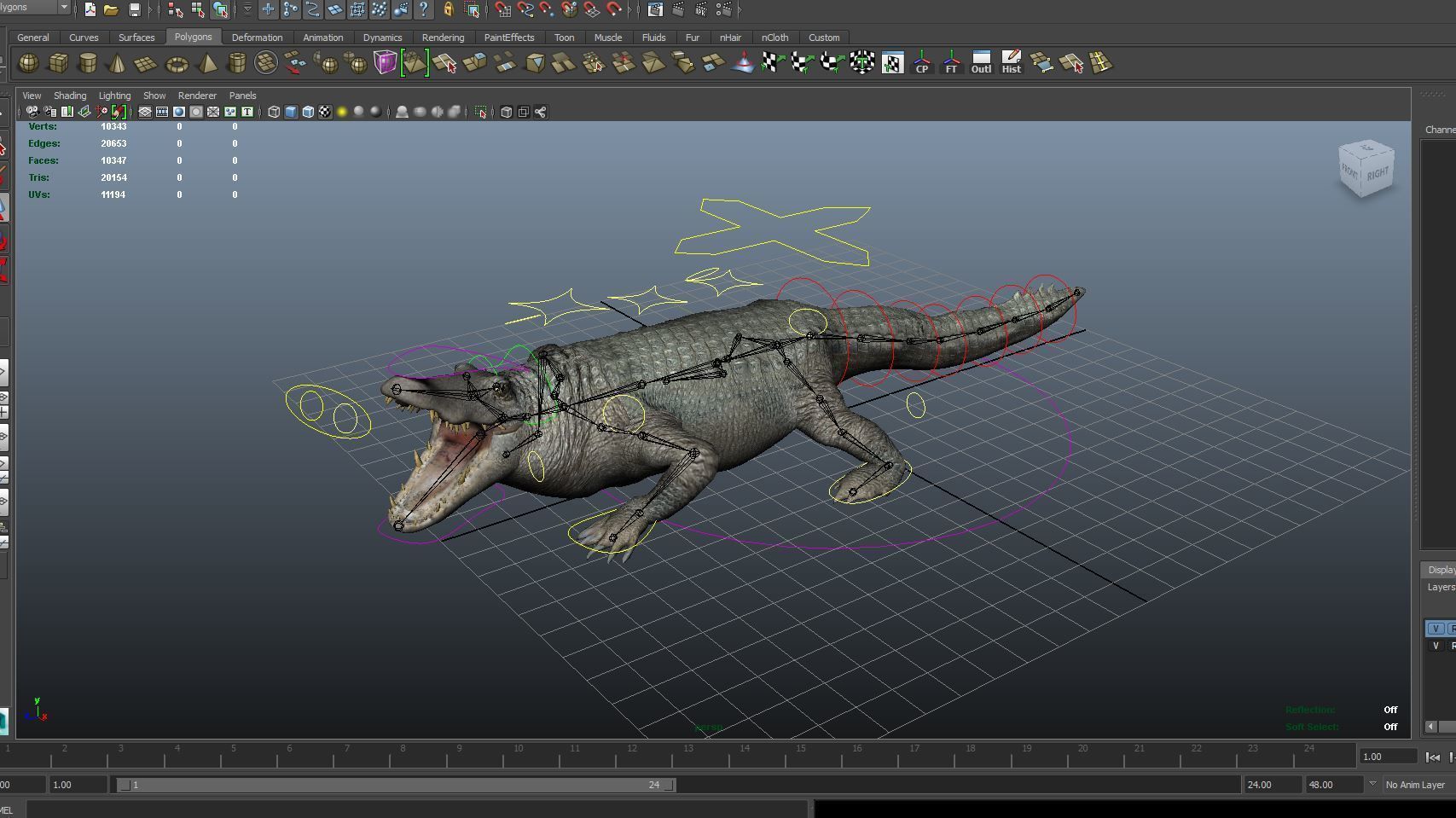 Crocodile Rigged 3D Models game ready Low-poly 3D model_19