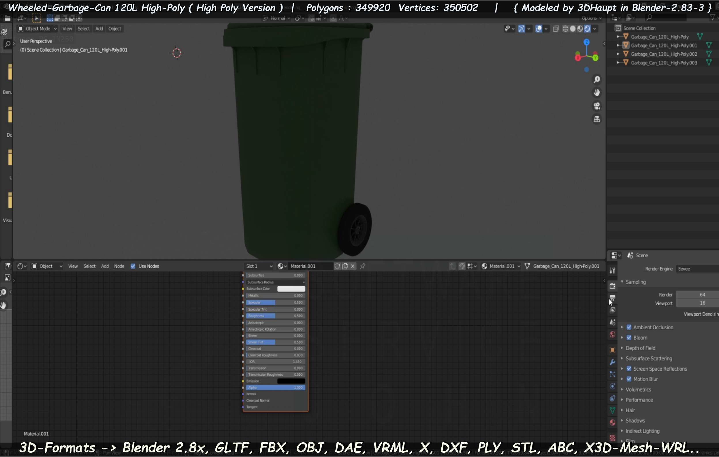 Wheeled-Garbage-Can 120L High-Poly 3D model_57