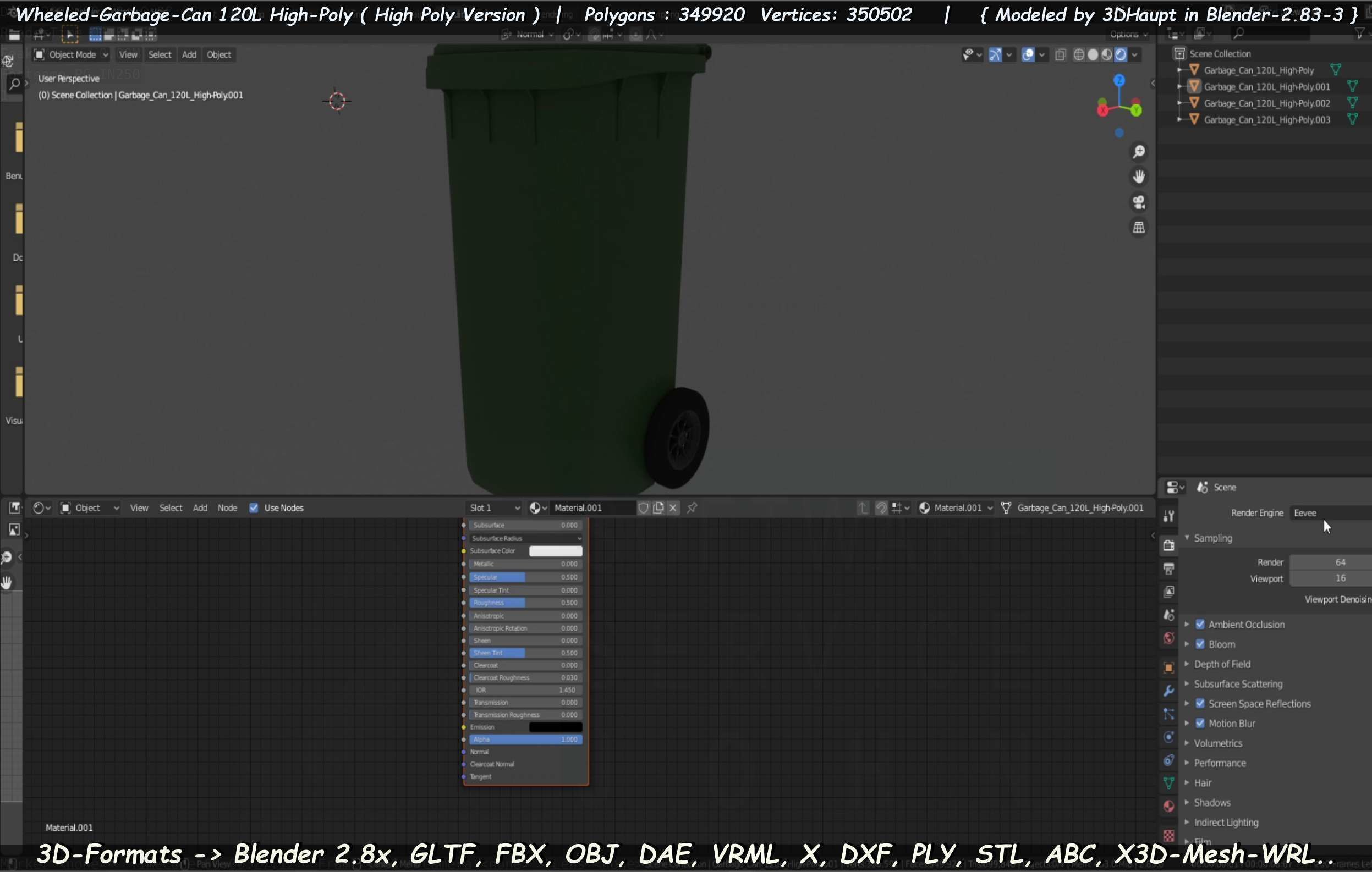 Wheeled-Garbage-Can 120L High-Poly 3D model_58