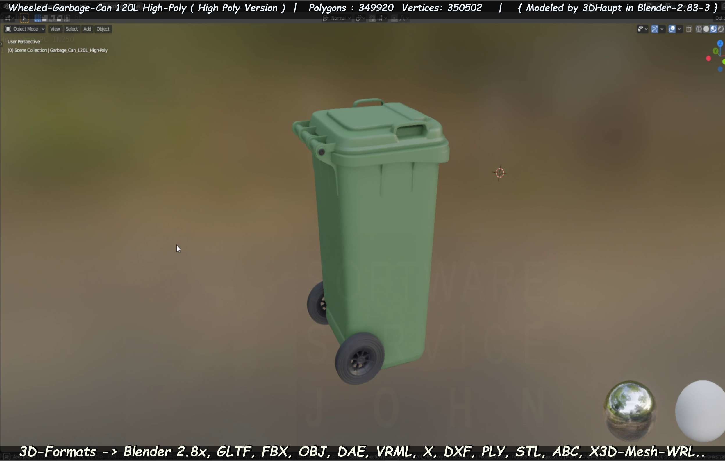 Wheeled-Garbage-Can 120L High-Poly 3D model_82
