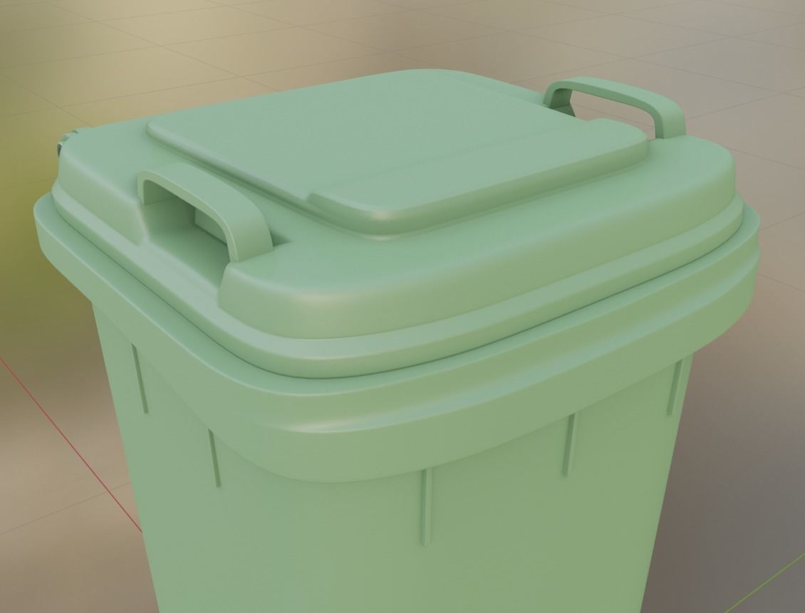 Wheeled-Garbage-Can 120L High-Poly 3D model_2